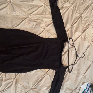 Black off the shoulder long sleeve dress